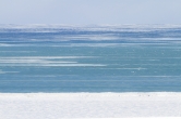 January morning, ice is forming on the lake, 2015